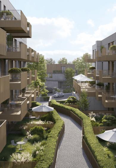 2 camere cu două balcoane | Sisesti | Ansamblu rezidential cu vedere la lac
