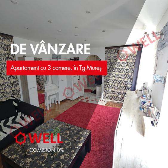 De vânzare un apartament cu 3 camere situat în Târgu Mures!