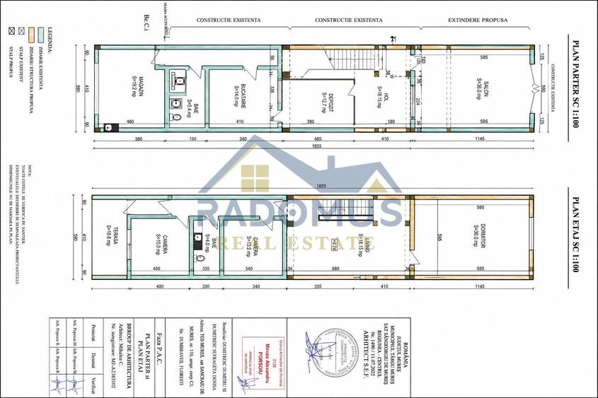 Casă + Spațiu comercial -218 mp utili- Intersecție circulata -Trifazic