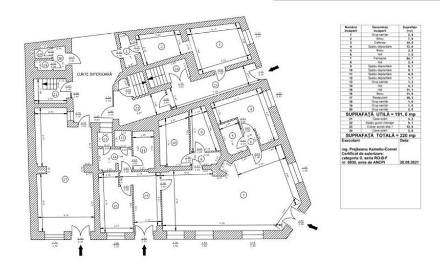 Universitate, spatiu comercial 945 mp