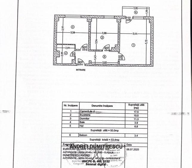 Apartament 2 camere, etaj 2, Banat ( Pediatrie)