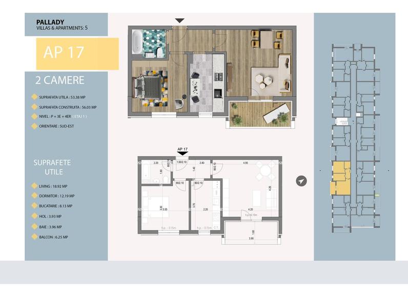 MUTARE RAPIDA! Apartament 2 camere decomandat 54mp , Metrou 1 Decembrie , Trapez