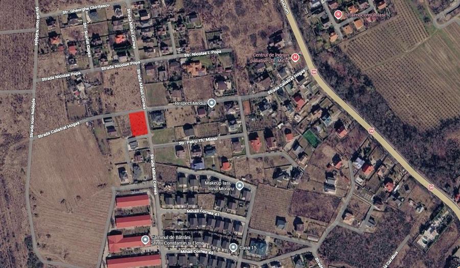 Bucium - Str. M. Cornea, 1003mp intravilan, deschidere la 2 strazi