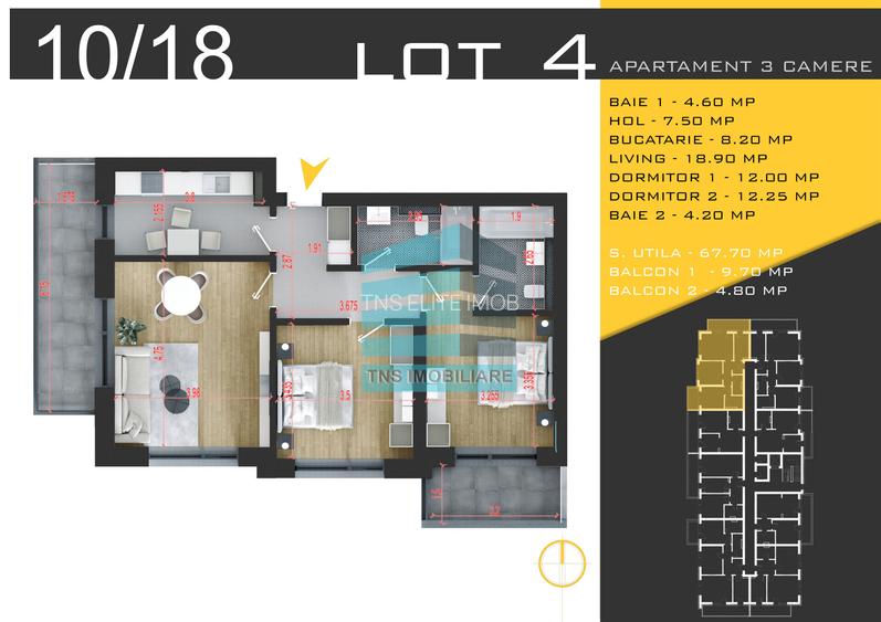 Apartament 3 Camere, 82 mp,Investiție Premium, Pallady – Acces Metrou - 4