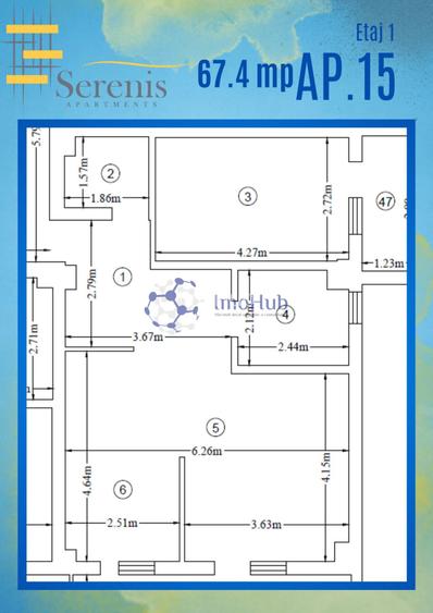 Intabulat!! Ap 2 camere+parcare+boxa, 66.8 mp,Pacurari - 3