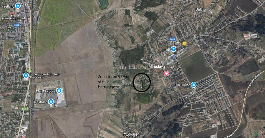 Miroslava teren 980mp intravilan cu casa batraneasca si utilitati - 2