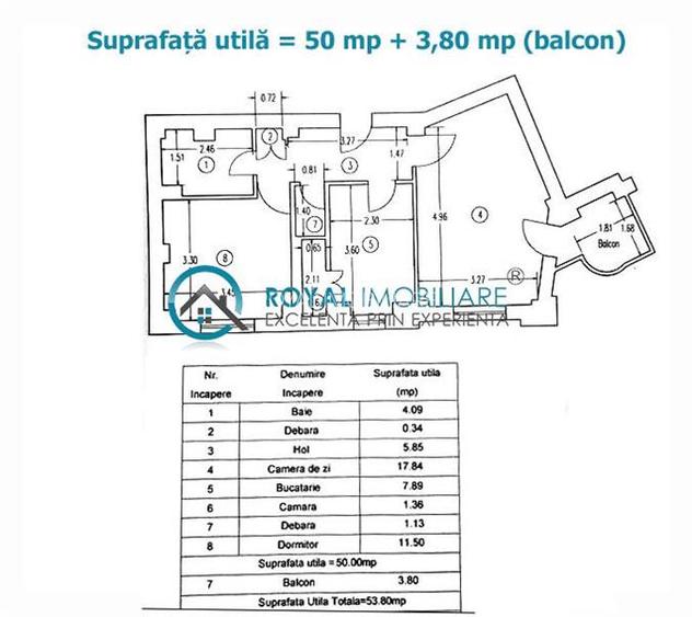 Royal Imobiliare - Vanzare apartament 2 camere zona Piata Mihai Viteazu - 8