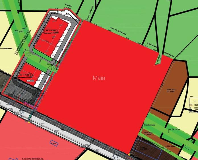 Teren in zona comerciala | Vama Pitesti |  S: 12.000 mp | Deschidere 65m | Autos - 2