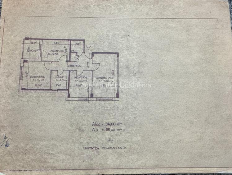 Vand apartament de 3 camere,decomandate ,confort 1 situat pe str.Uzinei - 10