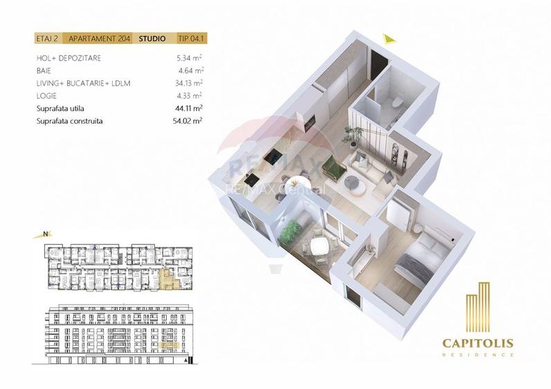 Apartament tip Studio I Etaj intermediar I Capitolis Residence - 2