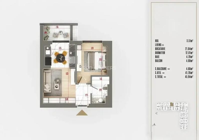 Titan Pallady Apartament 2 Camere in ansamblu premium - 7