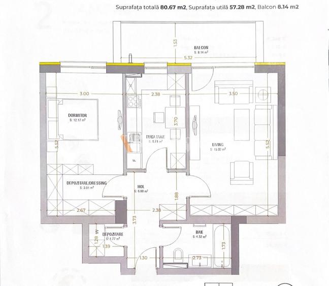 Apartament  mobilat cu boxa si parcare Urban Plaza - 6