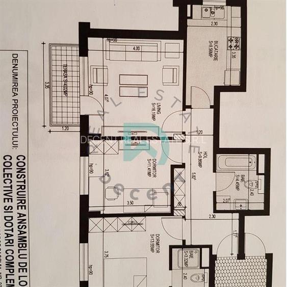 Apartament 3 camere, Tractorul, bloc nou, etaj intermediar
