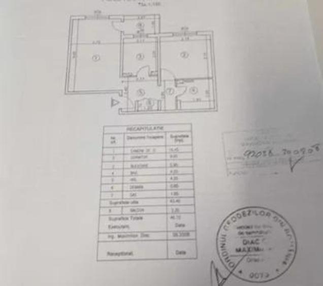Apartament cu 2 camere decomandat, etajul 1, mobilat - Canta