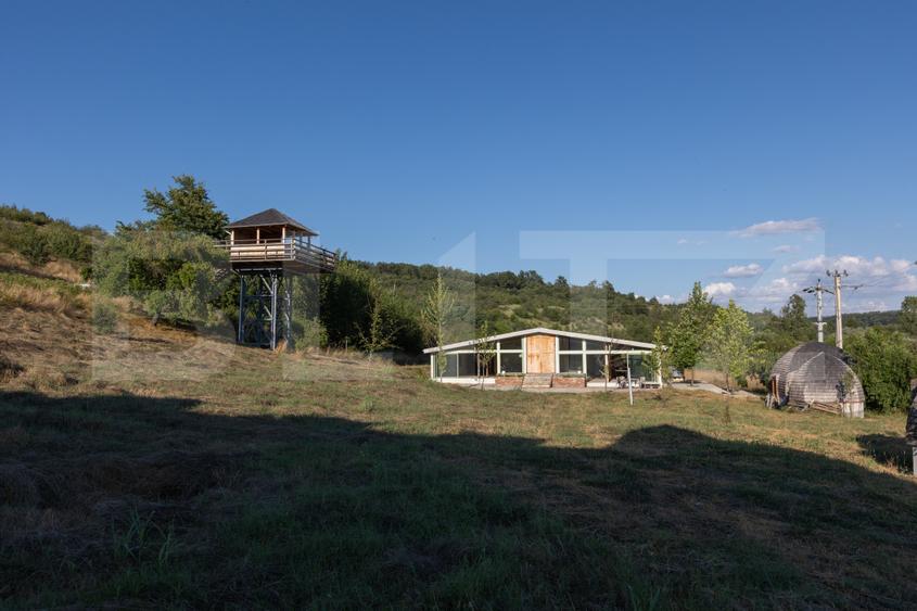 Pensiune 11 camere, cramă, terasă închisă, teren 15.073mp, zona Leamna