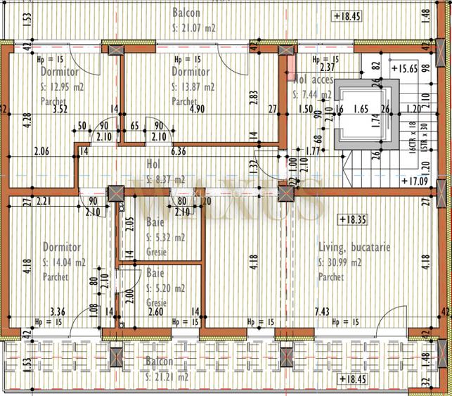 Penthouse Semifinisat - ST 133MP I terasa I Bloc Nou - Marasti - 2