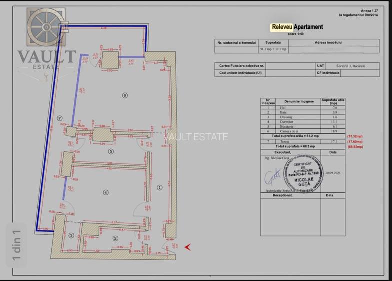 Apartament 2 camere - TERASA 18 MP - zona VITAN  - 18