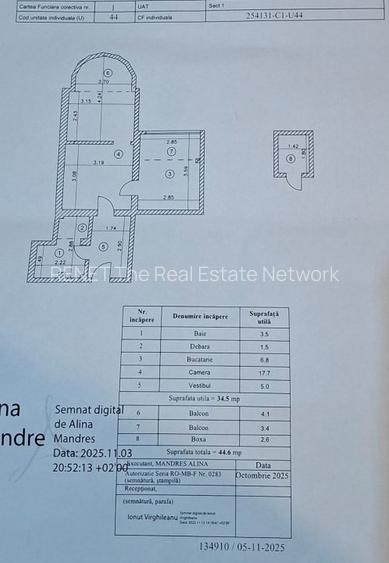 ION MIHALACHE - TURDA, AP 2 Cam (AMENAJAT), 44 MP, Et 10/11 Bloc Reabilitat - 17