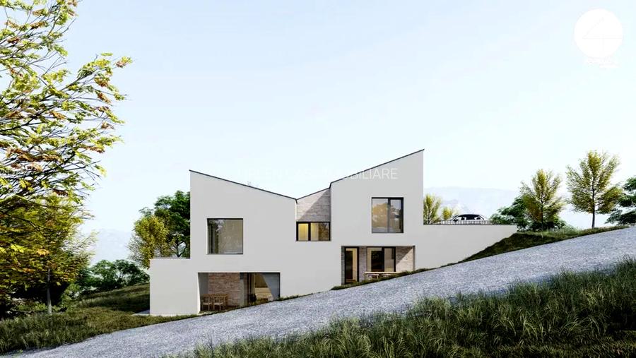 Casă modernă cu panoramă superbă, design contemporan, terase generoase, Chinteni - 4