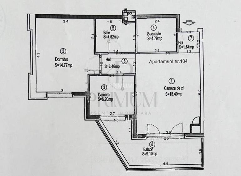 LIPOVEI - BLOC NOU LIFT - 3 cam - terasa - centrala proprie - clima - LOC PARCAR - 13