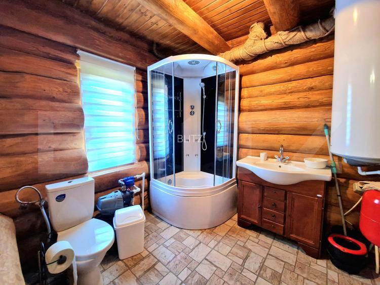  Cabana din lemn rotund, 140 mp utili, 1000mp teren – zona turistica Marisel - 5