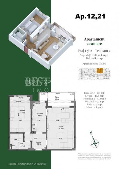 2 camere premium – Design modern, finisaje de calitate - 2
