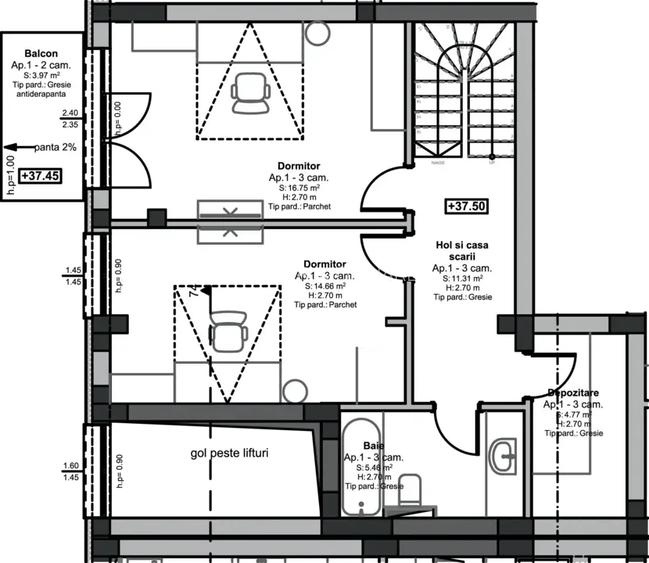Apartament 3 camere de tip Duplex - 4