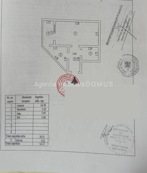Ap. 1 camera Faleza, bloc mixt, etaj 1, renovat - 9