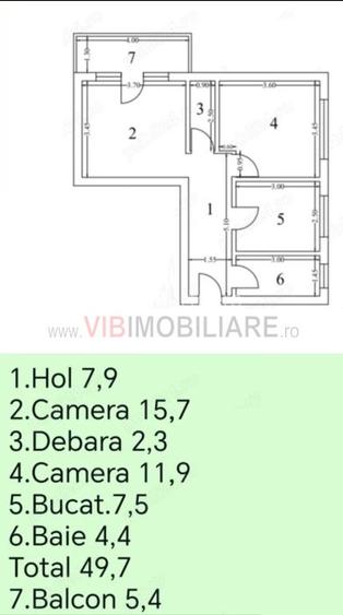 Vanzare apartament 2 camere 1986 Tineretului Facultati - 9