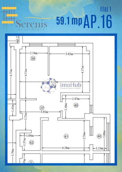 Intabulat!! Ap 2 camere+parcare+boxa, 58.7 mp,Pacurari - 2