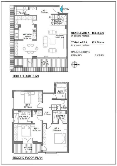 Apartament tip duplex nou, finisaje premium, mobilat si loc de parcare in garaj - 1