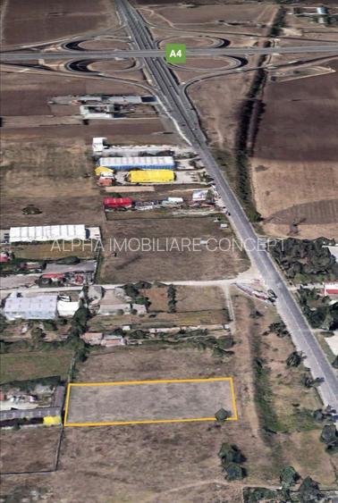 Autostrada A4 - Vaporas teren intravilan 5000 mp deschidere 50 m - 5