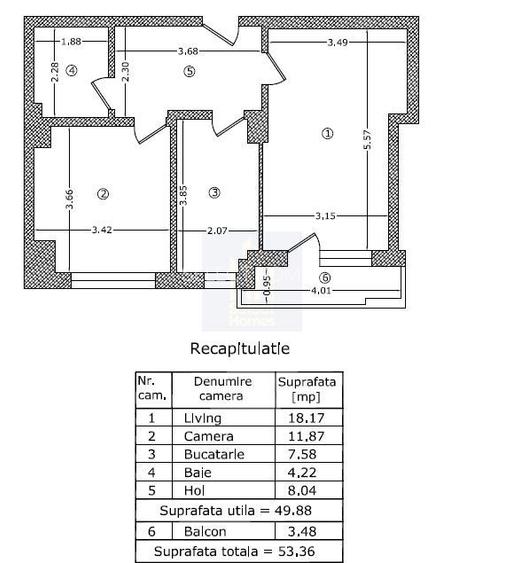 2 Camere | Bloc 2025 | Decomandat *1 Mai* - 10