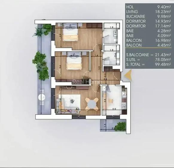 3 Camere | premium | 4 lifturi | 9 min Metrou | finalizat - 3