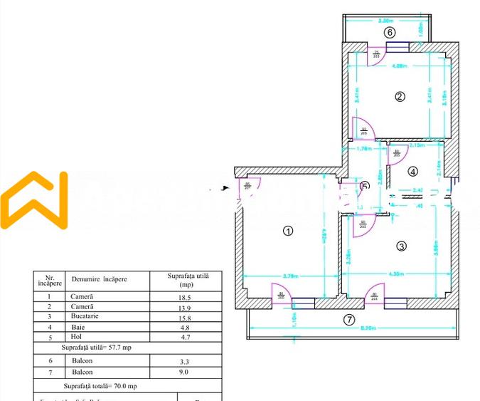 Trapezului | 2 Camere | Metrou 12min | Centrala | Parcare | 2Balcoane - 12