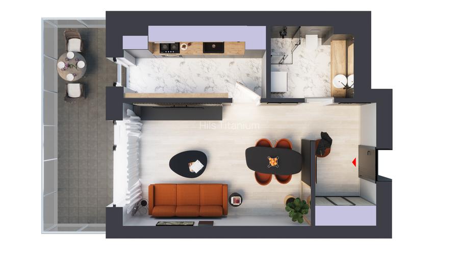 Garsoniera | Tip 1C | HILS Titanium - 3