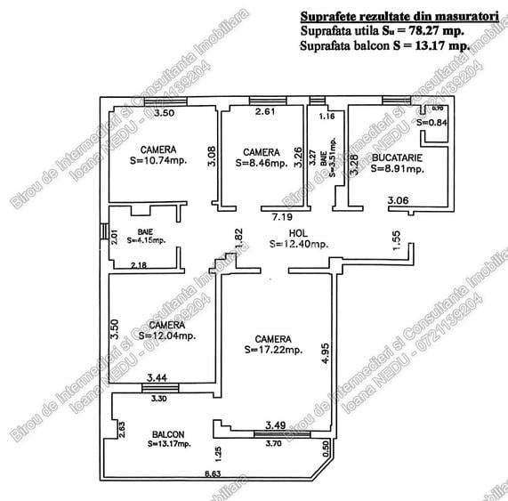 ⏩ OMV - Boema 4 Camere Decomandate 91,44m² Izolat Centrala cu Gaze - 16
