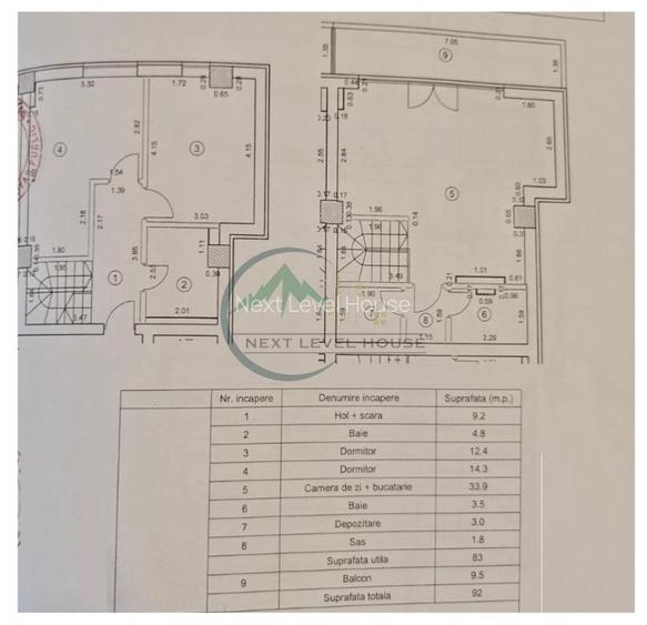 Apartament 3 camere pe 2 etaje, Maurer - 9