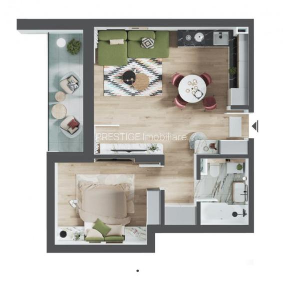 Apartament cu 2 camere tip Graz de vanzare in Prima Urbana 3 - Oradea - 12