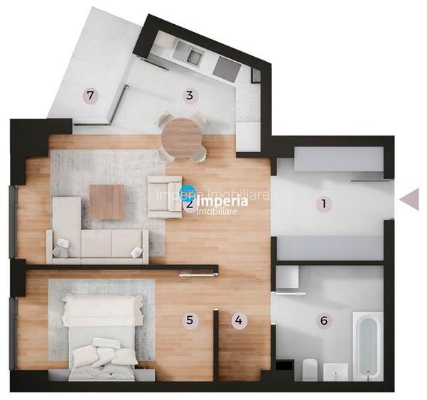 Proiect noi -Tatarasi Kaufland, Apartamente 2 camere pret PROMOTIONAL - 3