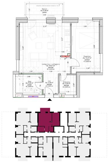 Apartament 2 camere Vivalia Grand, zonă centrală Tipografilor - 4