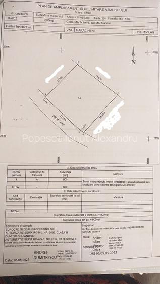 Teren intravilan 800 mp – Mărăcineni, Argeș – 32.000 EURO  - 4
