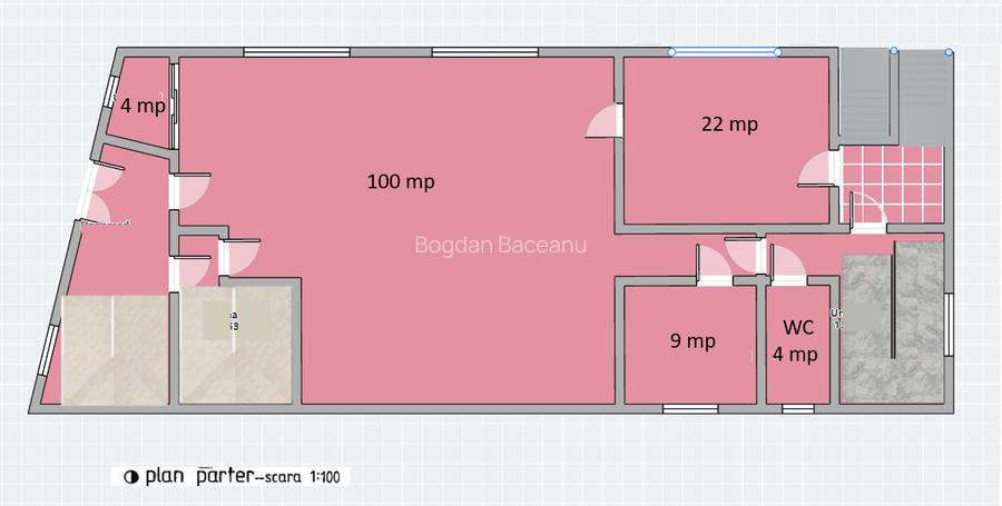 Spațiu ideal cabinet medical / clinică – 300 mp utili, doua niveluri, Central - 16