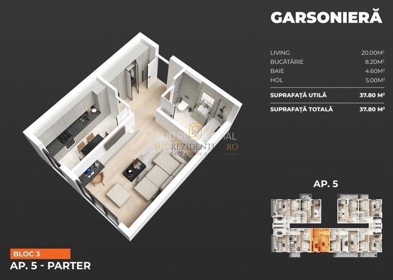 Apartament cu o camera,  Bloc nou,  Acces facil metrou,  Comision 0! - 1