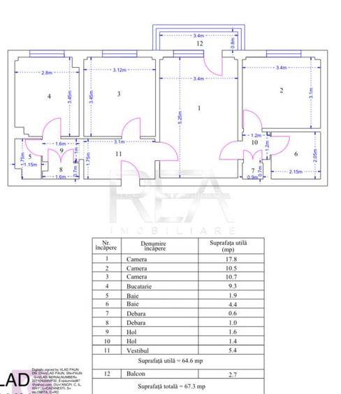3 Camere- Bloc Anvelopat- Strada Barca - 13