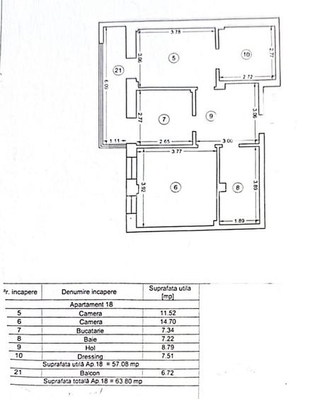 Energia - C-tin Bobescu apartament 3 camere 66 mp - 2