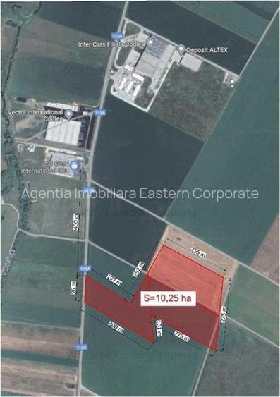EXCLUSIVITATE-10 ha teren intravilan, curti constructii, front la  DJ  112A - 2