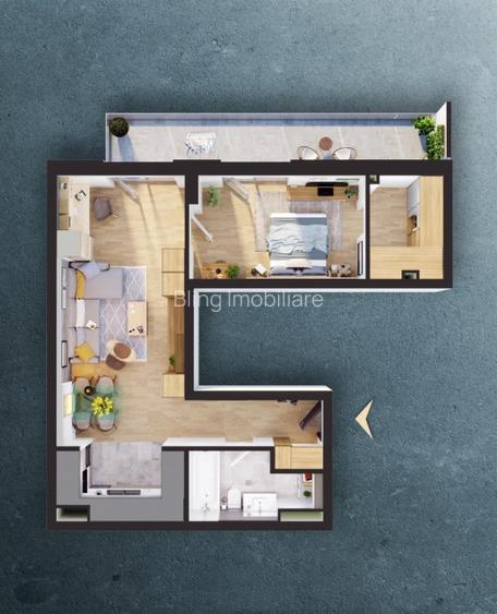 Apartament cu 2 camere Finisat Elite City 59mp terasa 13mp - 12