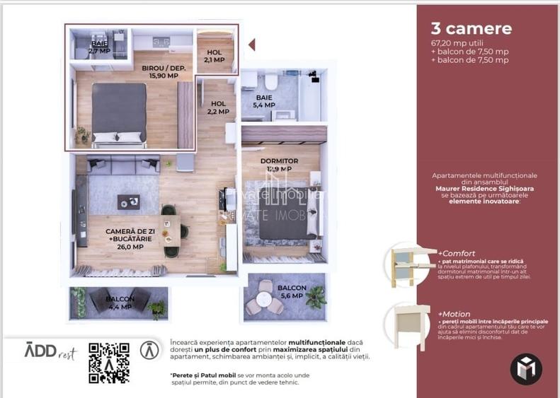 Apartamente cu 3 camere, Maurer, Sighisoara - 6
