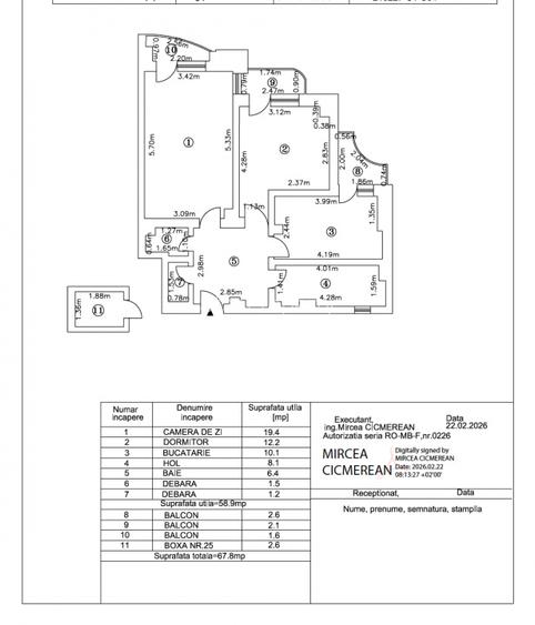 De vânzare – Apartament 2 camere | Zona Piața Unirii | Bloc monolit - 19